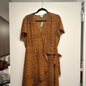 J. Crew animal print wrap dress